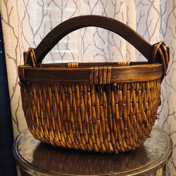 RESERVED- Vintage Old World Style Rattan & Acacia - Picture 7 of 10